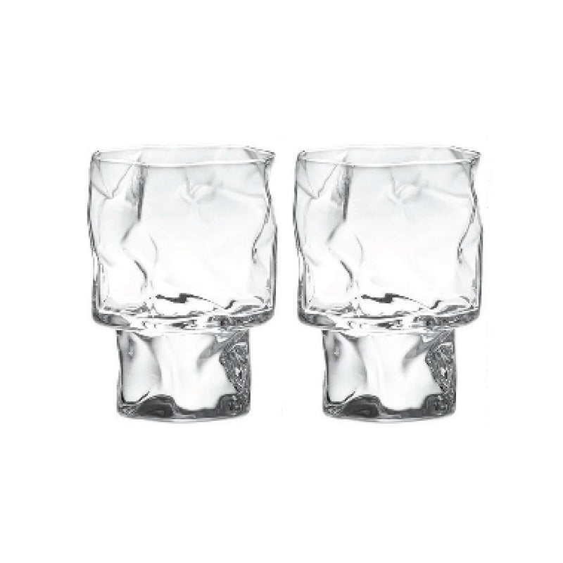 KIMURA GLASS Crumple Stemmed Glass small Gift Box Masterpiece Japan