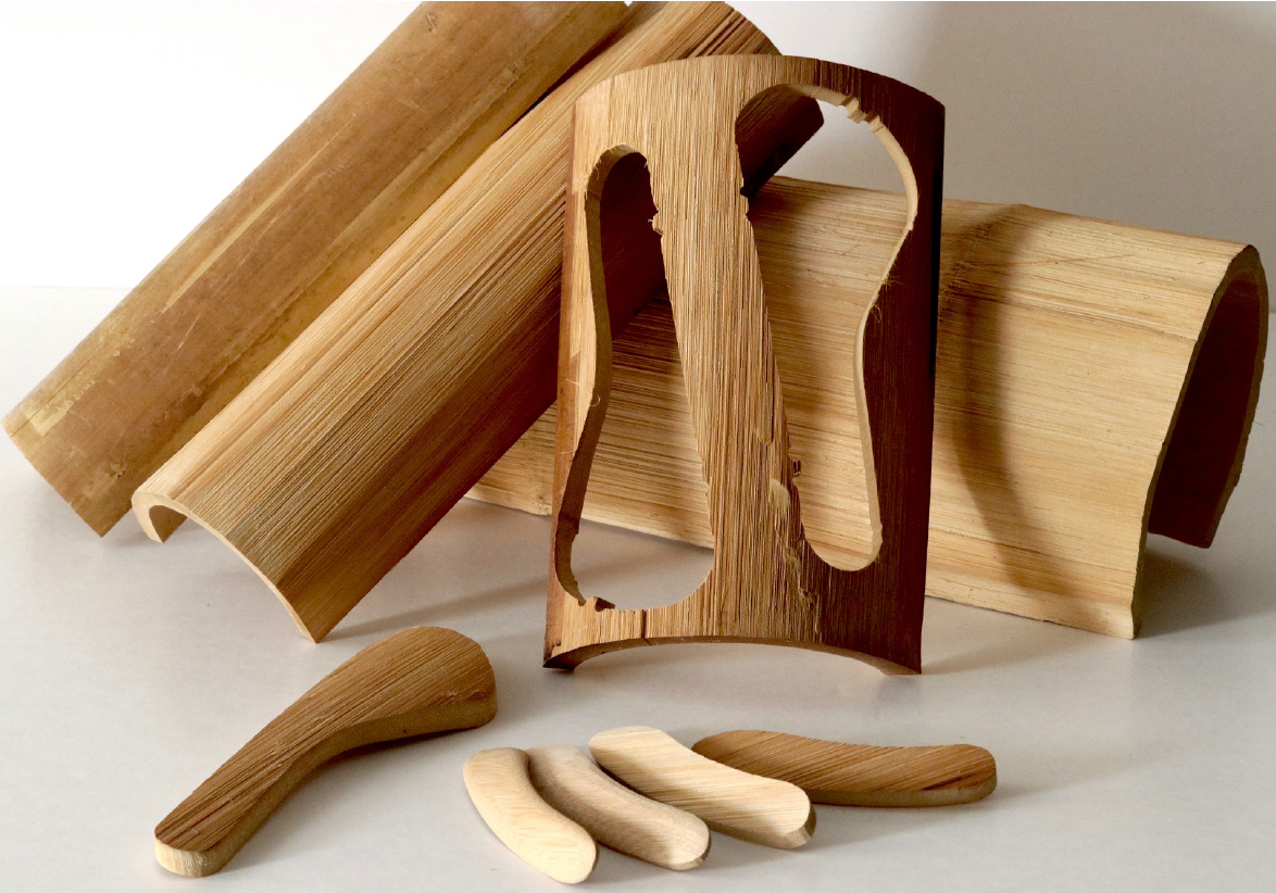 KOHCHOSAI KOSUGA Handgefertigter quadratischer Spatellöffel aus Bambus 