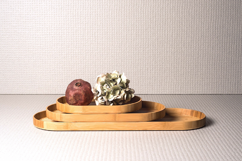 KOHCHOSAI KOSUGA Handgefertigte Bambus Tabletts in drei Grössen 