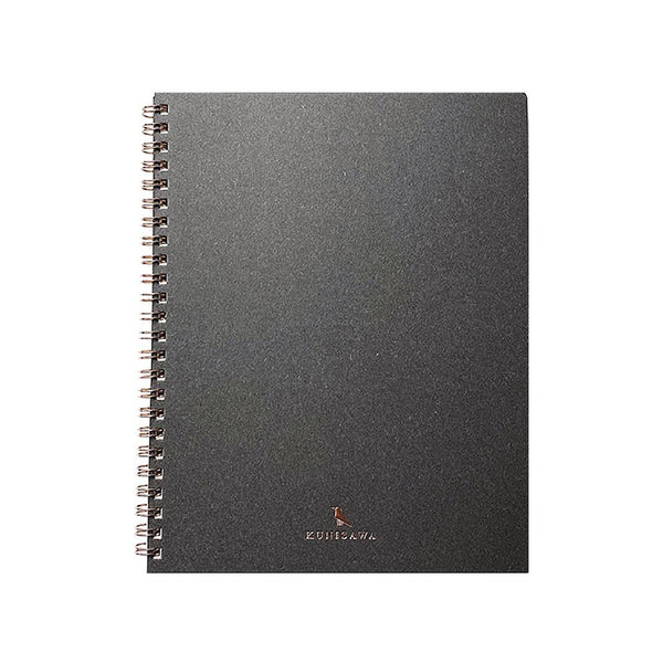KUNISAWA Executive Ring Notebook Charcoal Handmade in Japan 