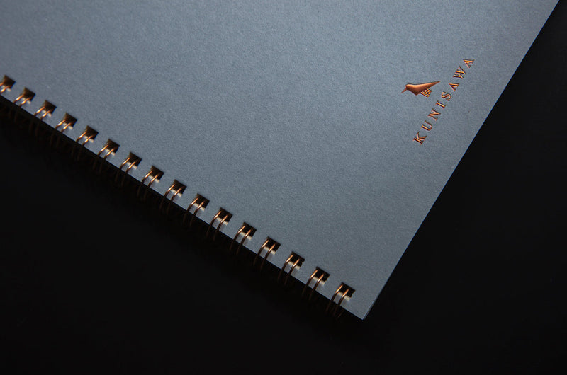 KUNISAWA Executive Ring Notebook Indigo Handmade in Japan 
