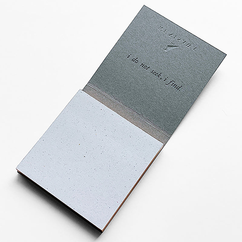 KUNISAWA Find Sticky Memo Pad Grey Handmade in Japan