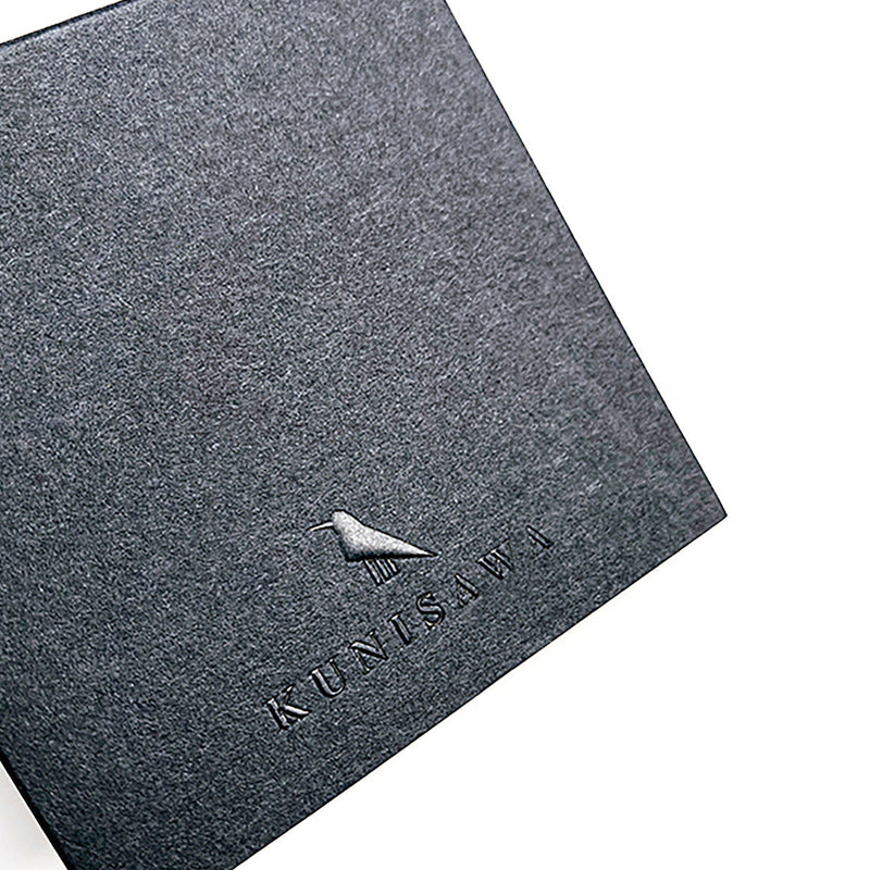 KUNISAWA Find Sticky Memo Pad Darkest Black Handmade in Japan 