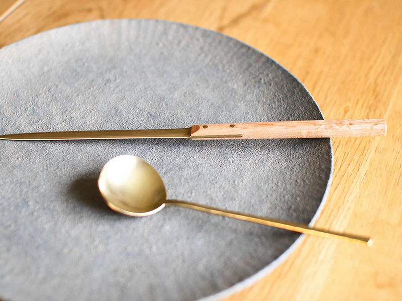 Brieföffner aus Messing mit Holzgriff | Lue Brass | Handmade in Japan