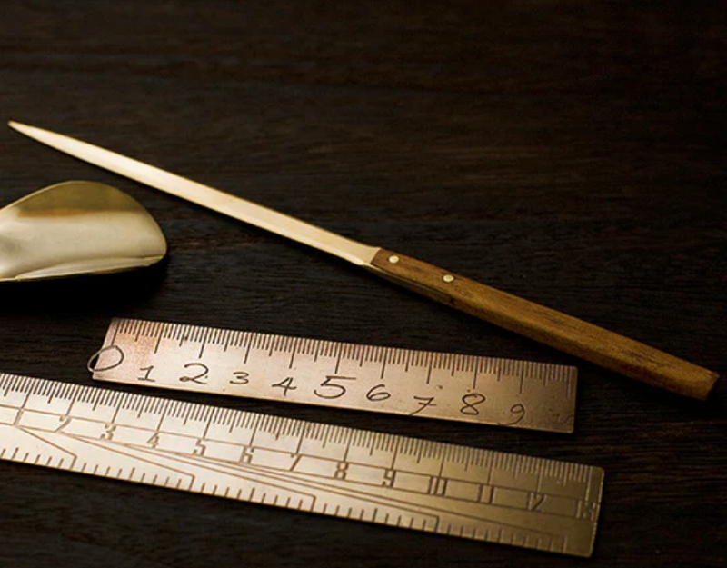 Brieföffner aus Messing mit Holzgriff | Lue Brass | Handmade in Japan
