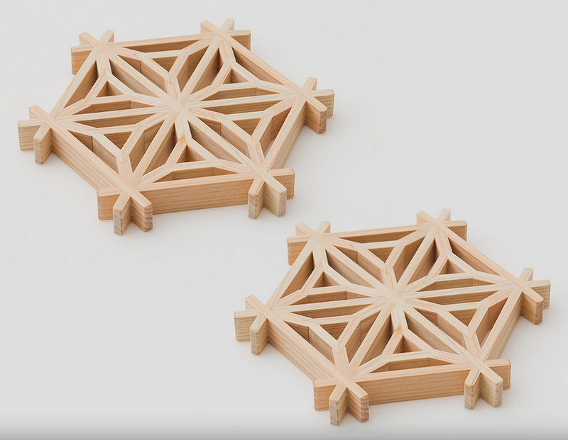 METROCS Untersetzer Set aus japanischer Zypresse Handmade in Japan
