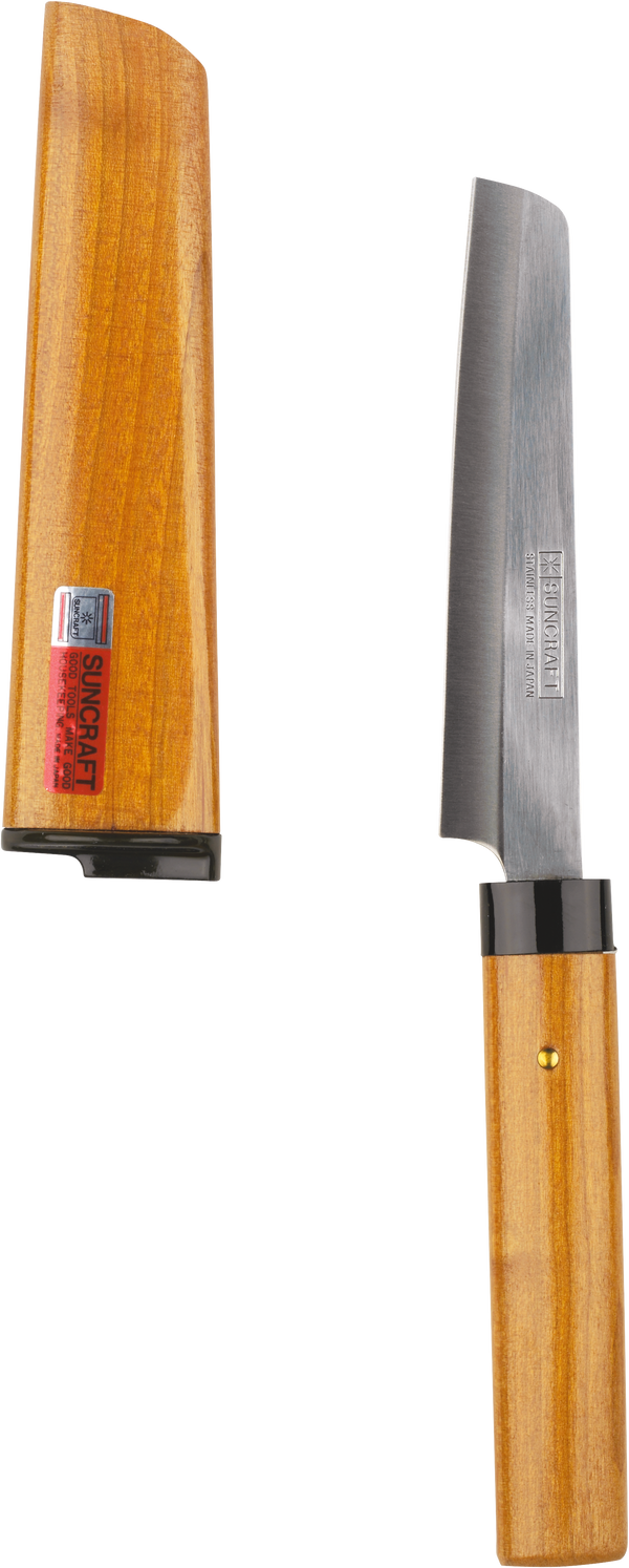NIWAKI japanisches Fruchtmesser aus rostfreiem Stahl und Kirschholz