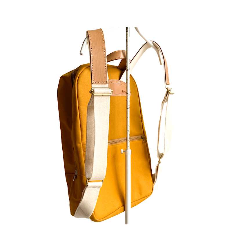 Yellow 2025 canvas backpack