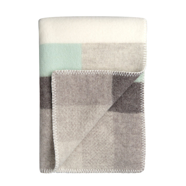 RØROS TWEED - Lammwolldecke Bauhausstil Grau Mikkel | Made in Norwegen