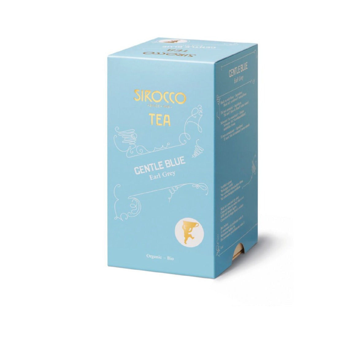 Sirocco, GENTLE BLUE Earl Grey 100% organic handcrafted luxury tea Tee