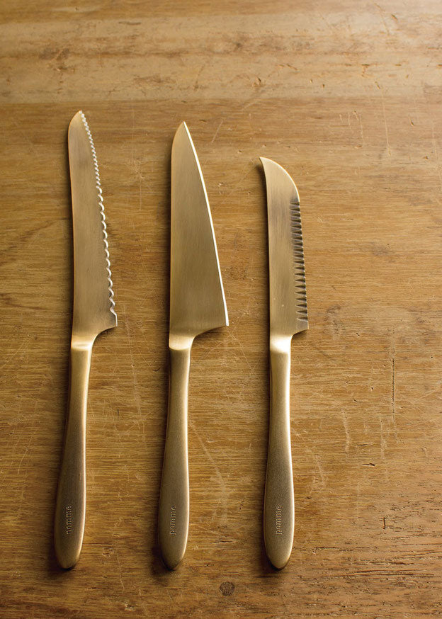 SIZU HAMONO elegantes japanische Petty Knife aus Edelstahl vergoldet