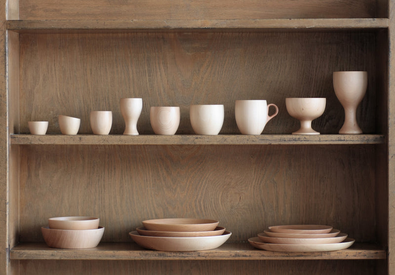 TAKAHASHI KOUGEI Teller aus Lindenholz gedrechselt Made in Japan