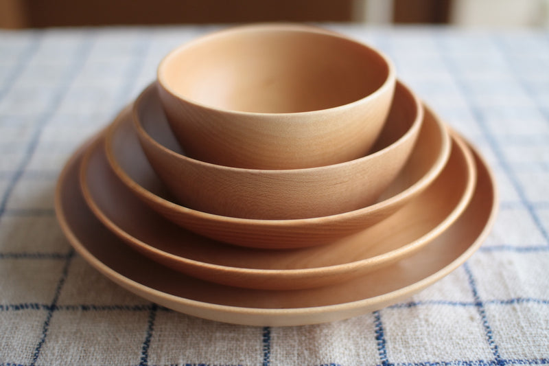 TAKAHASHI KOUGEI Teller aus Lindenholz gedrechselt Made in Japan