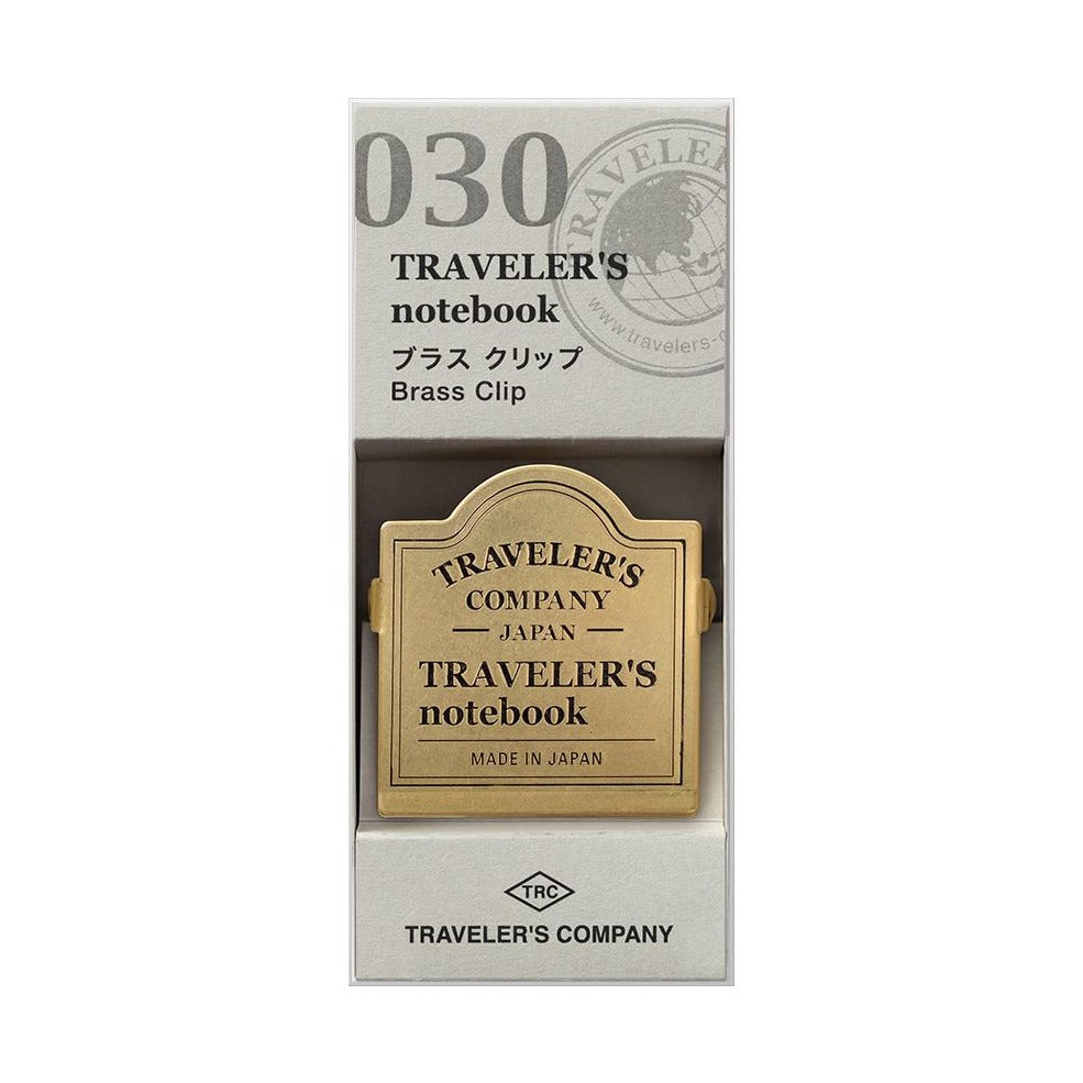 Paper clip with engraving made of brass | No. 030 Traveller
