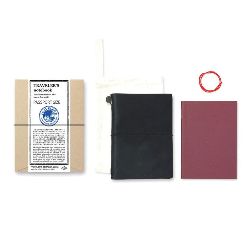 TRAVELER'S NOTEBOOK, passport black Notizbuch Nachhaltig Fair Handmade