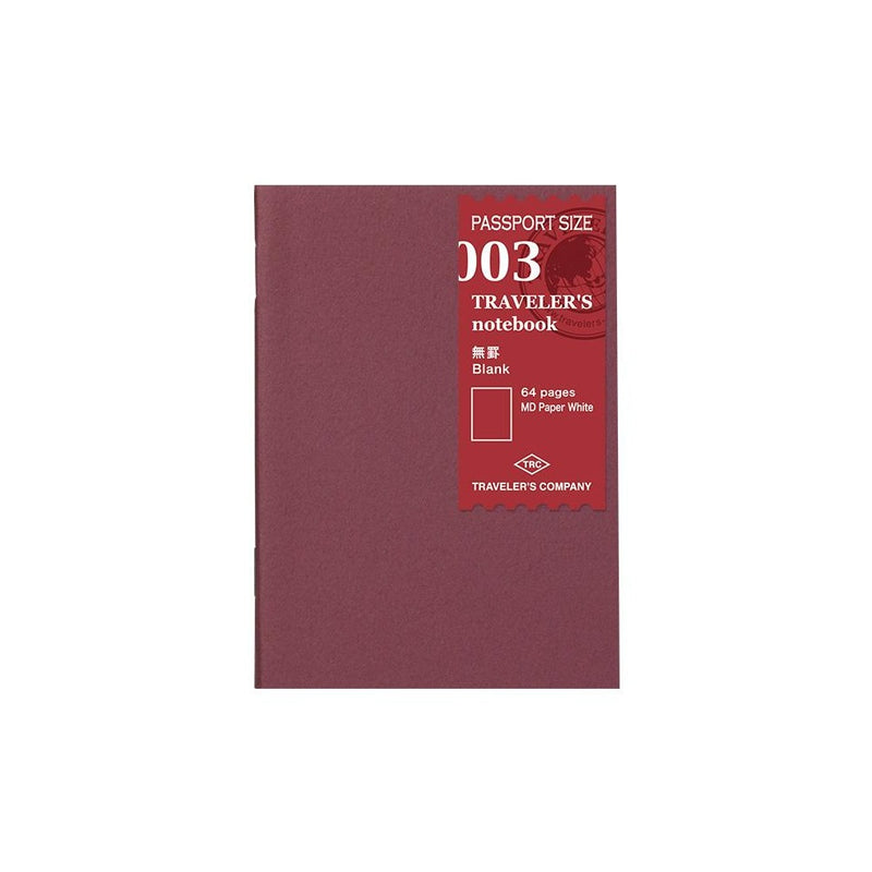TRAVELER'S COMPANY, REFILL NOTEBOOK No003, Passport size, Geschenkidee