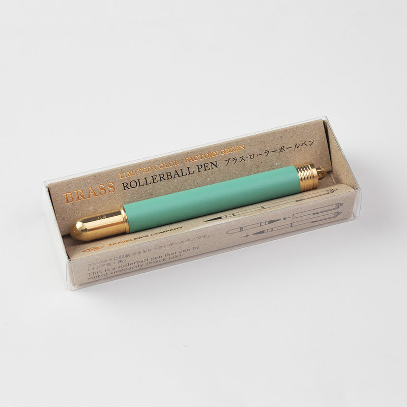 TRAVELERS COMPANY Rollerball Pen aus Messing in Factory Green Limited