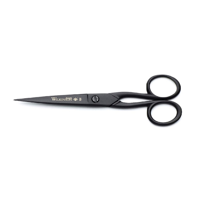 WHITELEY & SONS - Schwarze Papierschere Wilkinson 18cm Teflonbeschichtet | Made in England