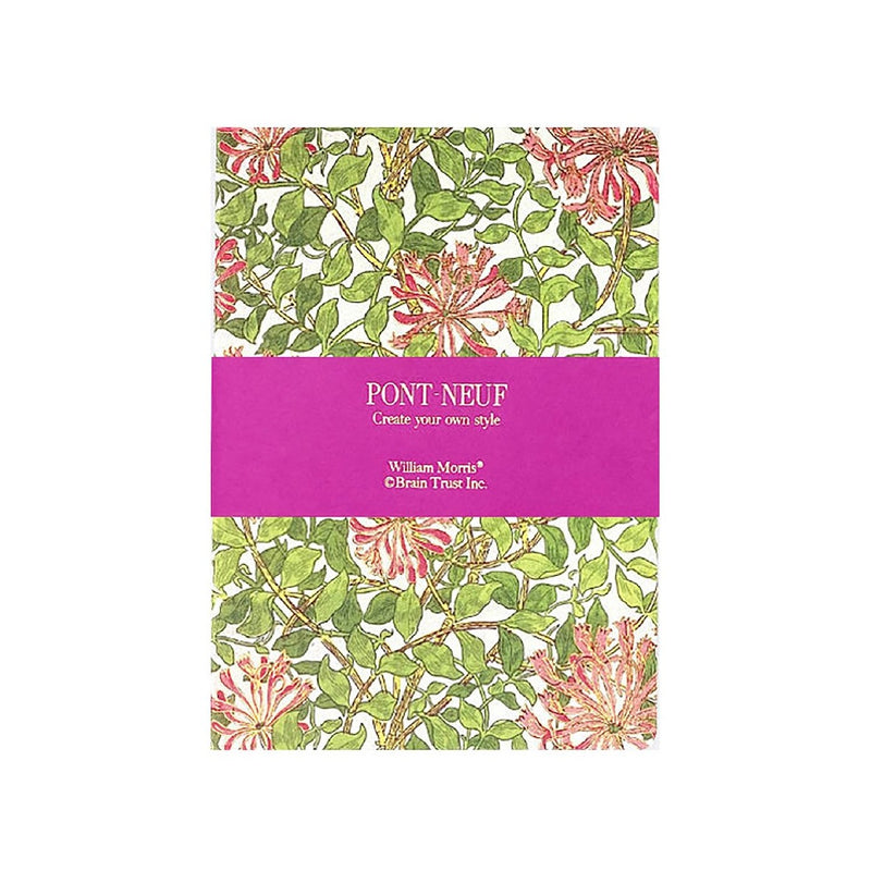 PONT NEUF A5 Notebook William Morris Honeysuckle Handmade in Japan
