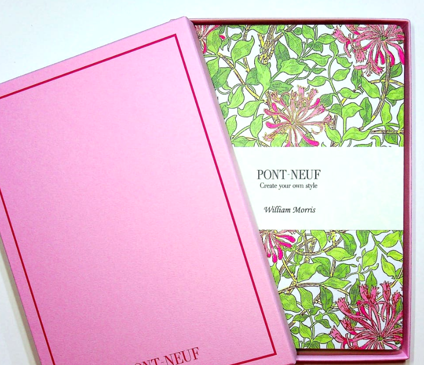 PONT NEUF A5 Notebook William Morris Honeysuckle Handmade in Japan