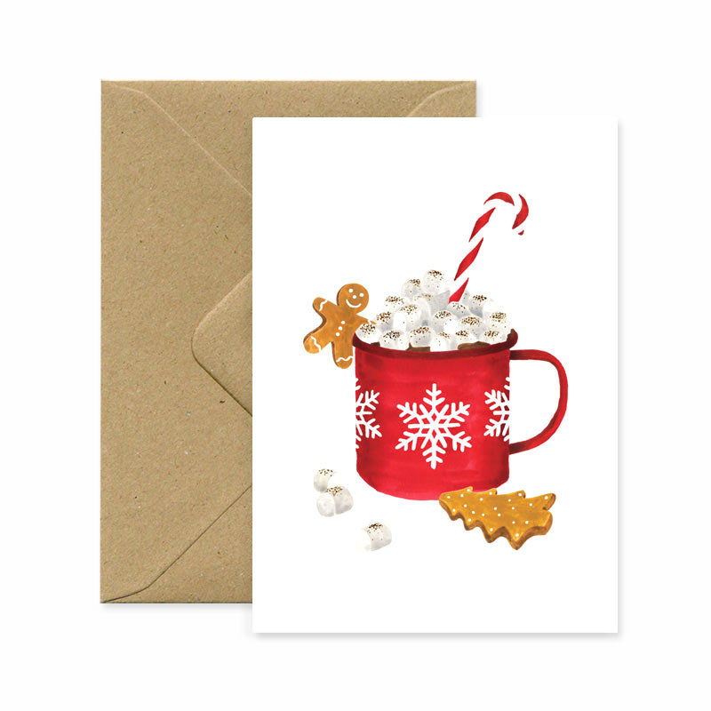 Carte de vœux | Chocolat chaud de Noël