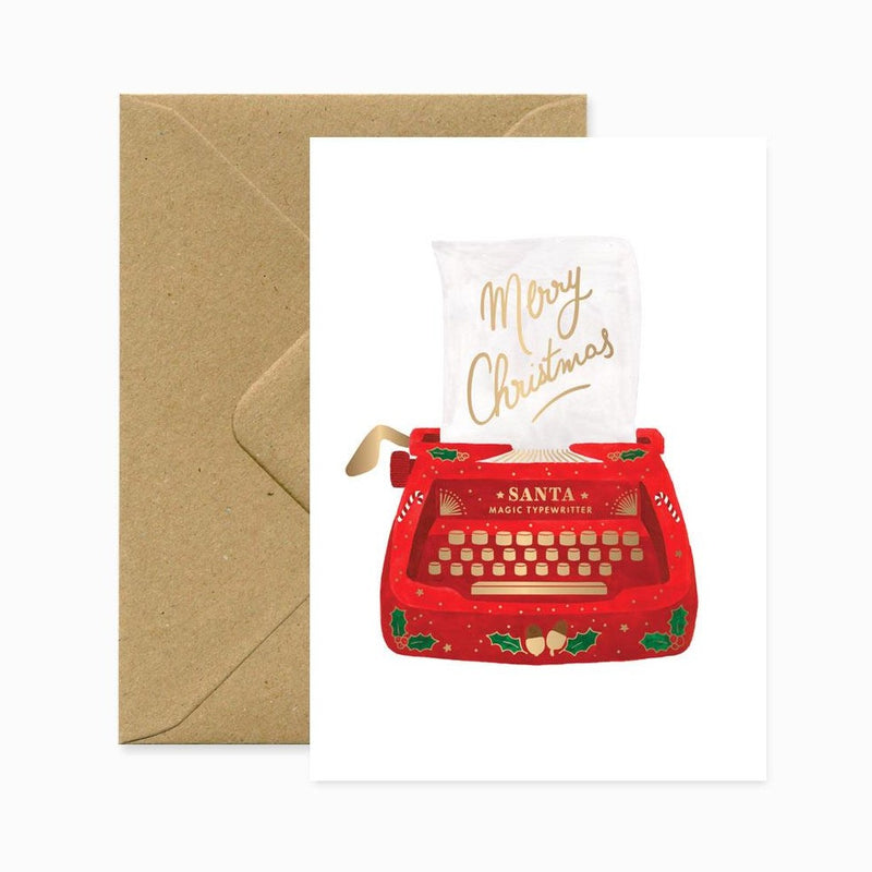 ALLTHEWAYSTOSAY, XMAS TYPEWRITTER Xmas Greeting Cards Made in France  