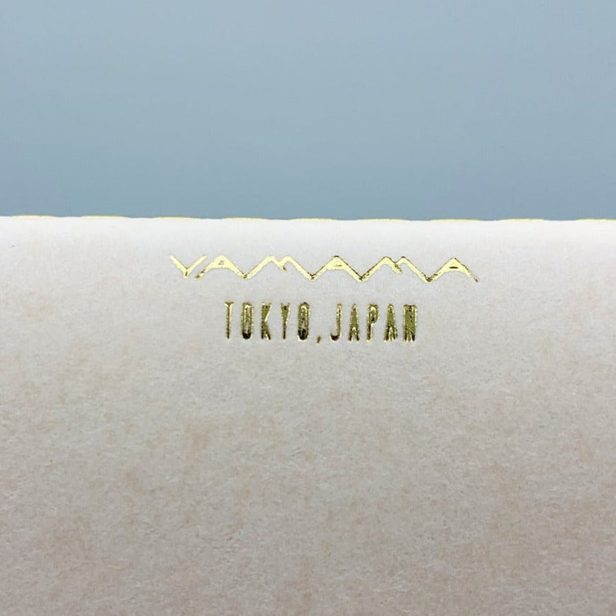 YAMAMA - Genähtes Notizbuch im Taschenformat | Beige | Made in Japan 