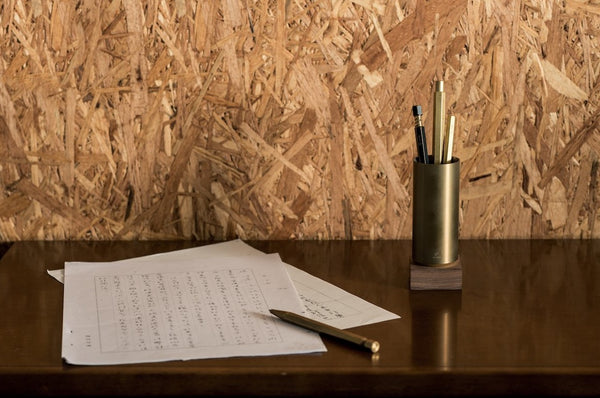 ystudio PEN CONTAINER - Brass Walnut