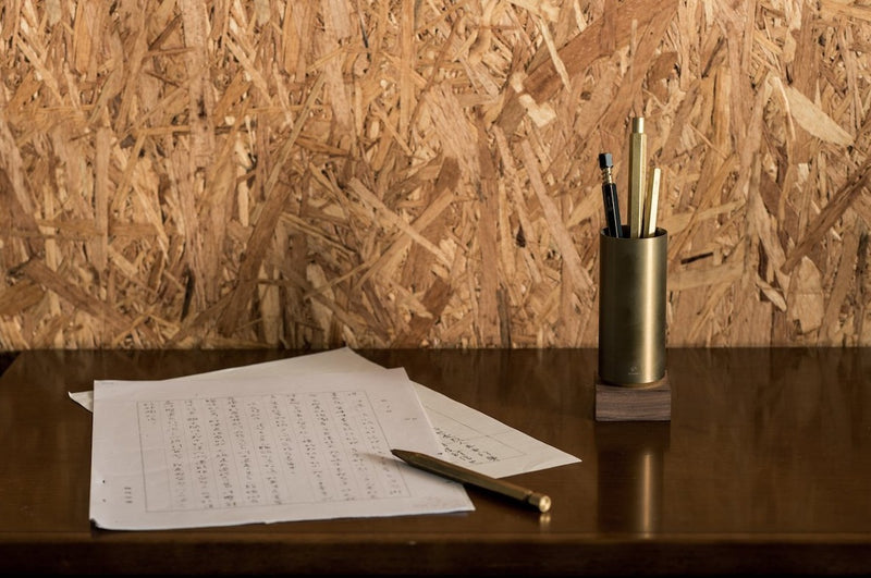 ystudio PEN CONTAINER - Brass Walnut