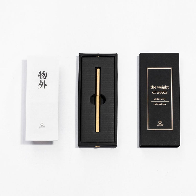 Kugelschreiber (Tintenroller) Classic Messing | ystudio | Made in Taiwan