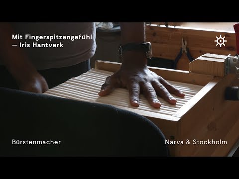IRIS HANTVERK Badebürste mit Griff Eiche Rosshaar Handmade in Sweden